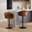Tabouret de bar pivotant à 360 ° en cuir synthétique Mussab-111646473