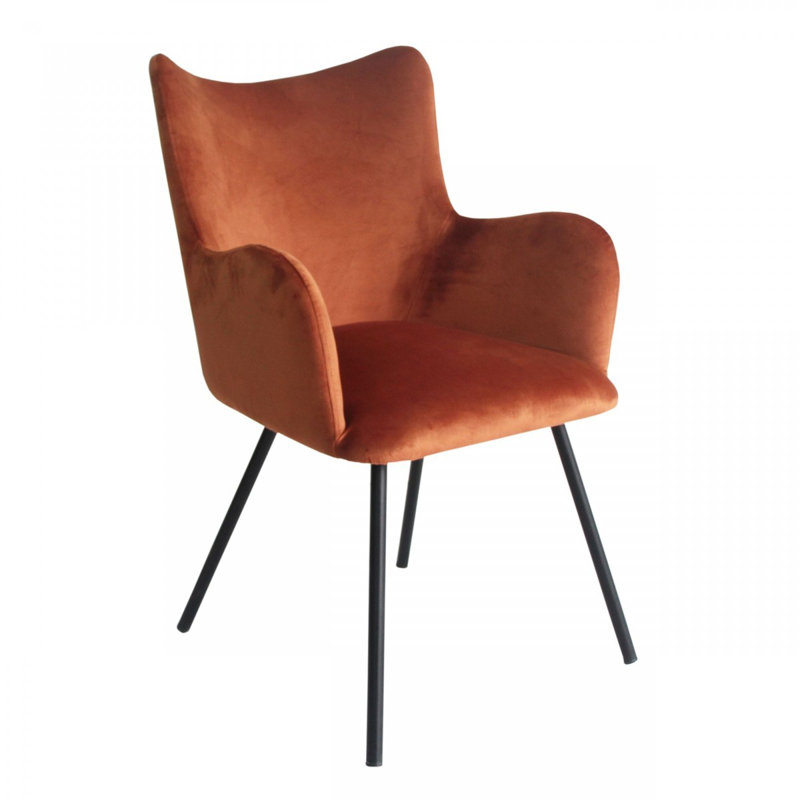 Chaise de salle à manger Curvy, Orange