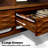  Acacia Elara 47.2”W Coffee Table Storage, Solid Rubber Wood, Suitable for Living Room, Home Office with 2 Drawers and Open Design, Easy Setup-319610707