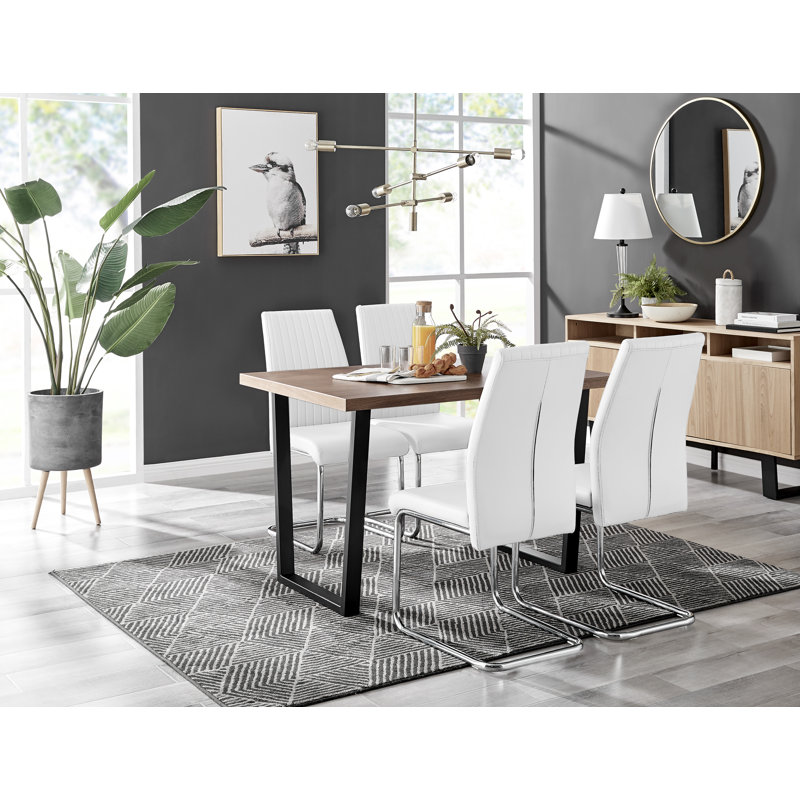 Kapoor 4 - Person Dining Set, White