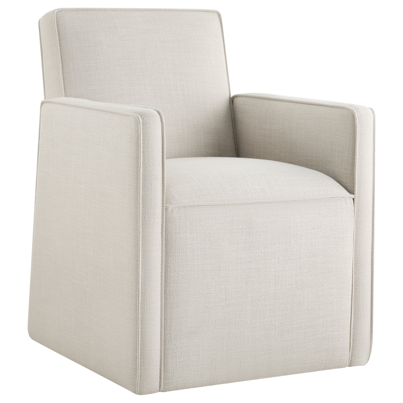 Henley Caster Wheel Dining Armchair, Performance Linen Effie Linen