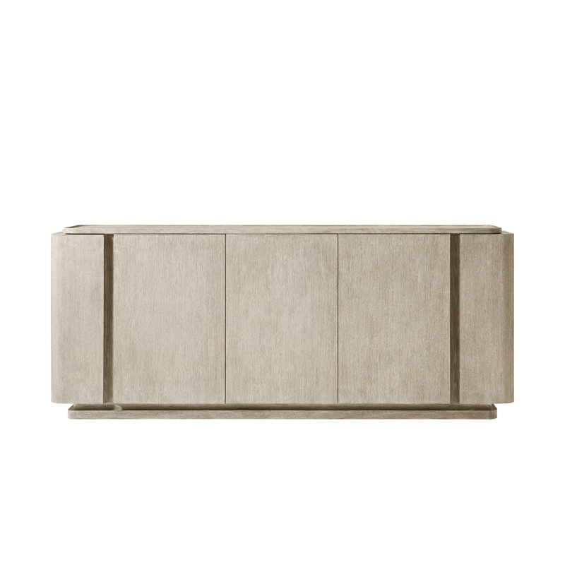Repose 78.75'' W Solid Wood Sideboard, Gray Oak