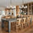 Belser 5-Light Dimmable Modern Round Chandelier with Seeded Cylinder Glass Shade for Dining Room