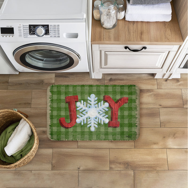 Tapis de sol anti-fatigue Carpentry Christmas, imprimé par Paul Brent, 30 po x 18 po