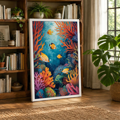 Coral Reef Dreams Tropical - Wrapped Canvas