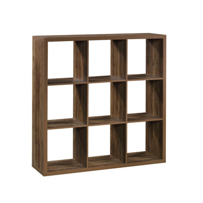 Engineered Wood Transitional 9-Cube Bookcase, Brown