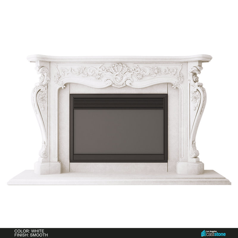 Concrete Fireplace Surround, White