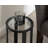 Round Glass and Metal Drink Table