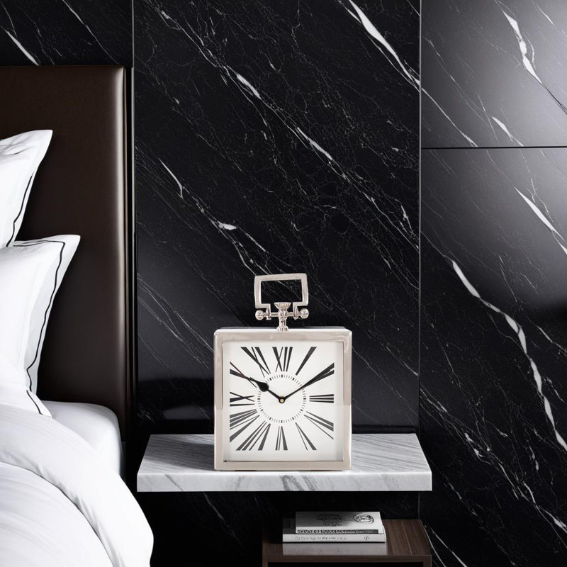 Herbert Electric Clock, Silver