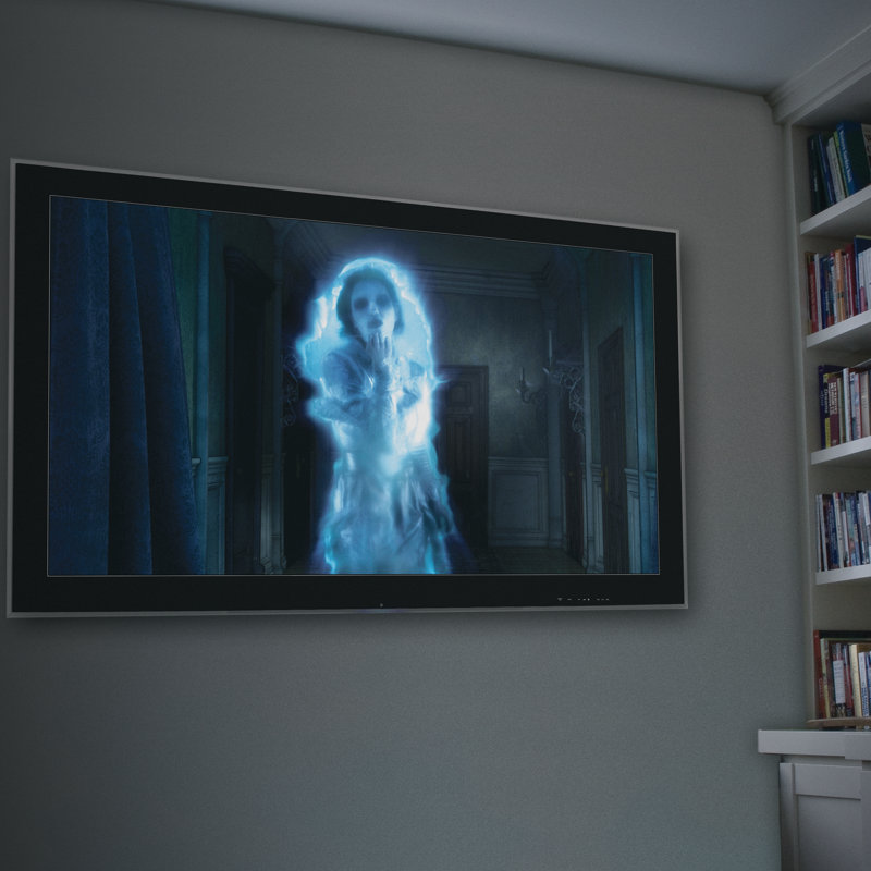 Décoration numérique d'Halloween AtmosFX Ghostly Apparitions sur USB + écran holographique blanc 48 po x 72 po