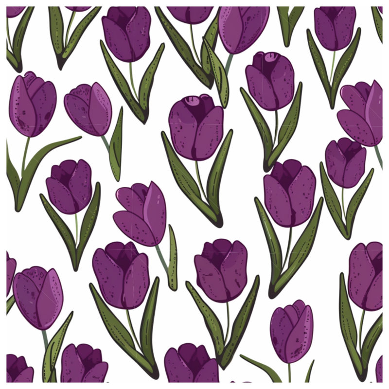 Tulipe sur toile tendue avec châssis - Décoration murale florale en plusieurs tailles, 20 po x 24 po