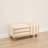 Sullivan Rectangular Cotton Ticking Stripe and Acacia Wood Ottoman Bench