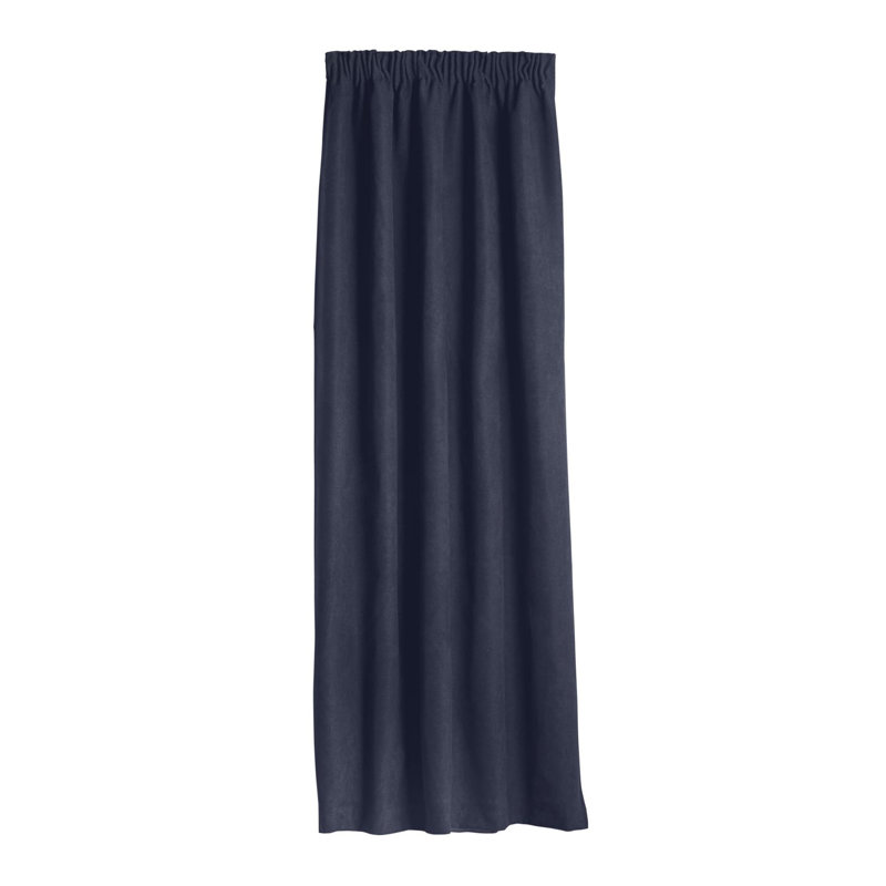 Nalaiyah Velvet Chenille Door Curtain, Navy Blue
