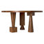 Hybrid Round Walnut Wood Dining Table