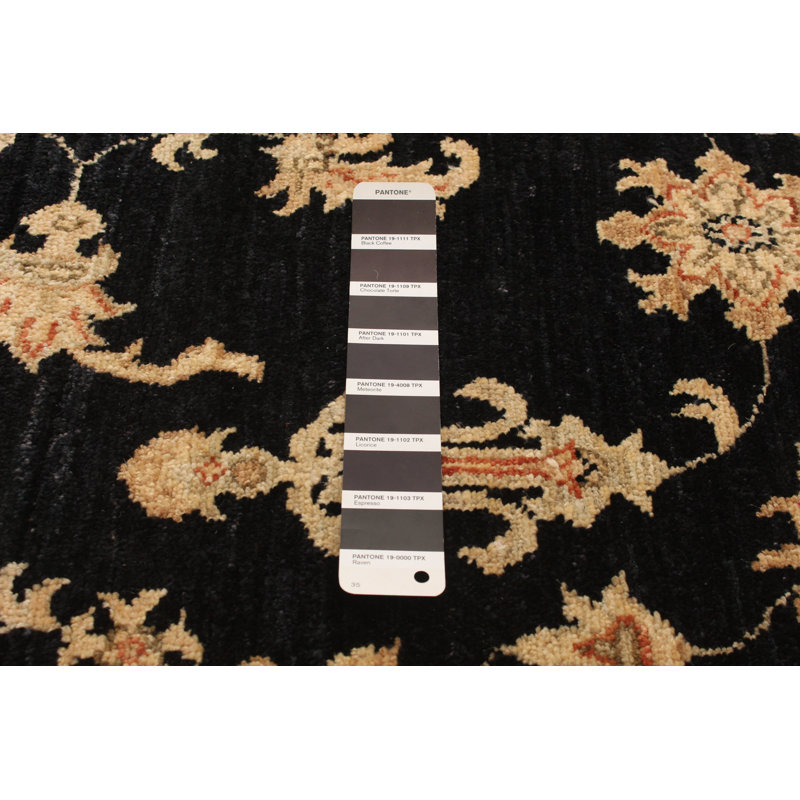 Tapis décoratif en laine de conception unique 4 pi 10 po x 7 pi noué à la main New Age