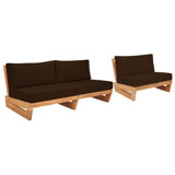 Aldona Teak 3 - Person Outdoor Seating Group With Cushions