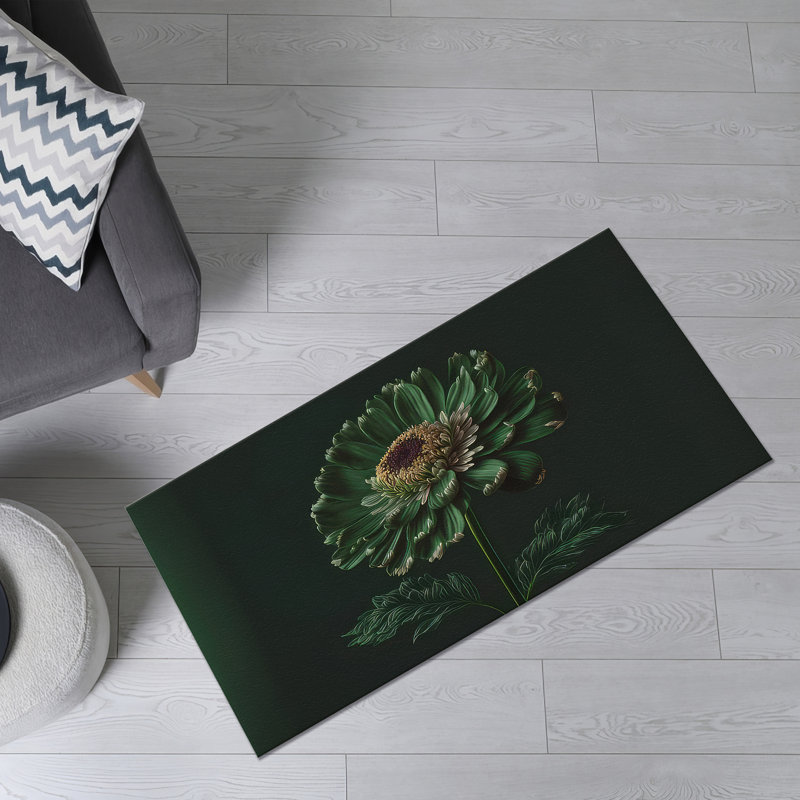 Charming Floral Print Non-Woven Thin Rug Offering an Elegant Touch for Indoor Spaces in a Palette of Soft Pastel Tones