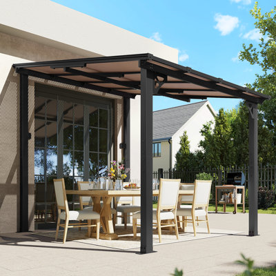 Aoxun 8’x10’ Gazebo Wall Mounted Gazebos Pergola