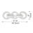 17.5x4" 5 Link White Marble Chain Sculpture