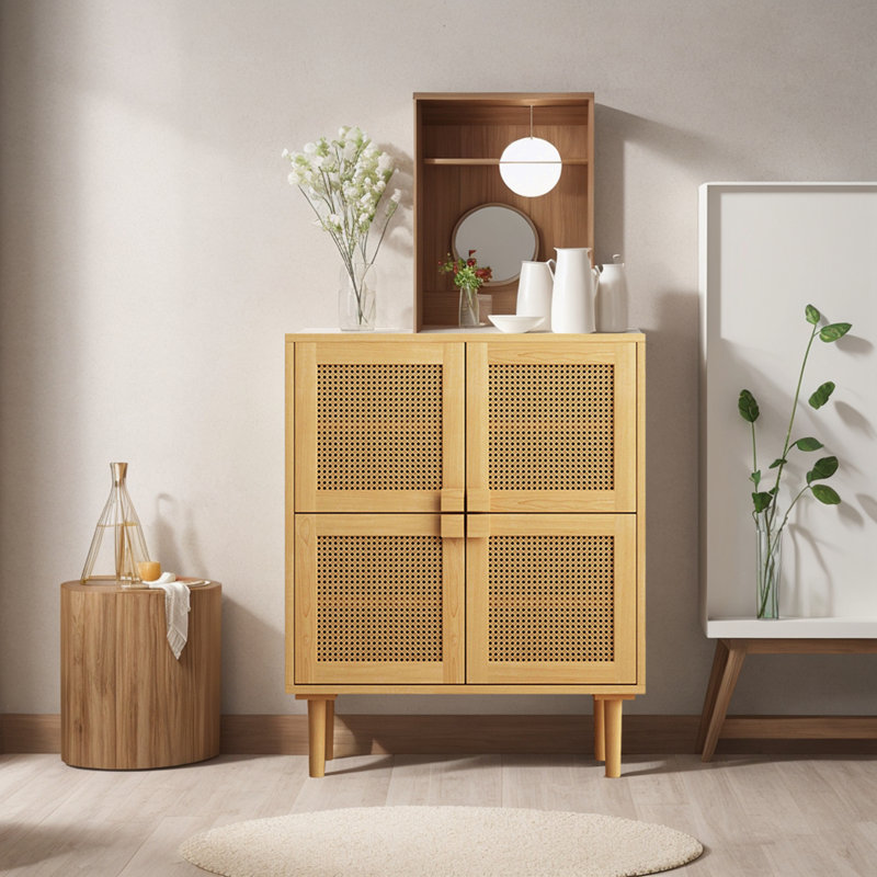 Rangement pour 8 paires de chaussures, Bois naturel