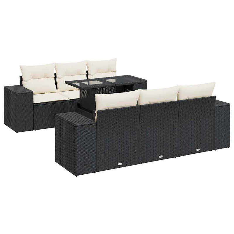 Vidaxl Garden Sofa Set Black