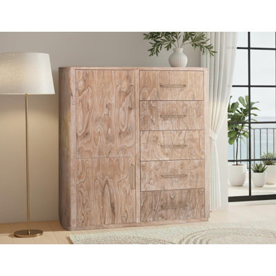 Commode pour homme 5 tiroirs et 2 portes Balam