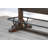 Casia Rustic Mahogany Trestle-Base Counter Table with Metal Accents