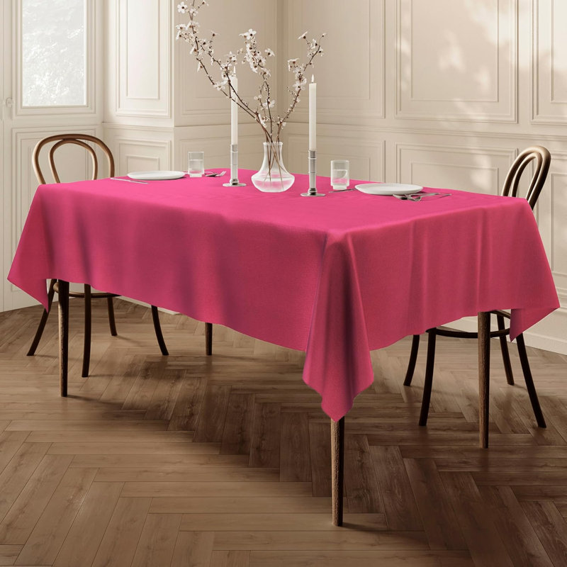 140×180cm (55×70in) Rectangular Premium Fabric Tablecloth, Fuchsia