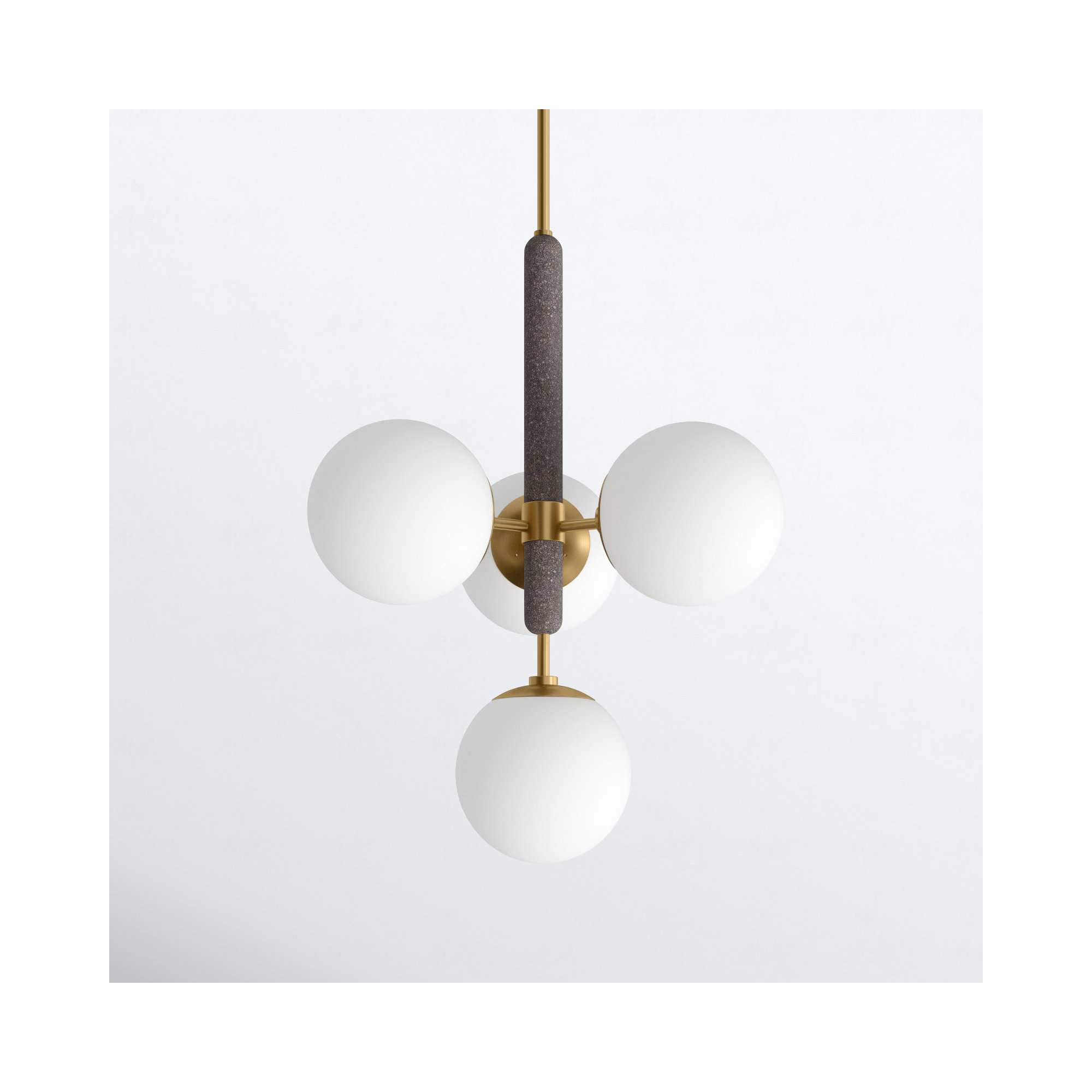 Harley 4 - Light Metal Chandelier, Aged Brass