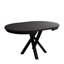 Extendable Oval Metal Base Dining Table-2054297565