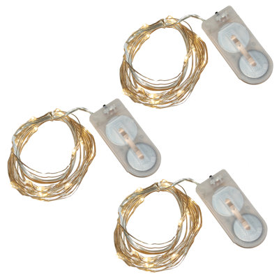 Lapidus Battery Operated LED Fairy String Lights - 3 Count