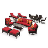 Barcelo 16 Piece Rattan Sofa Set with Cushions