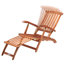 Gaylene 169cm Long Reclining Acacia Single Chaise