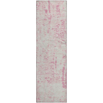 Premium Machine Washable Prisco Pink Rug