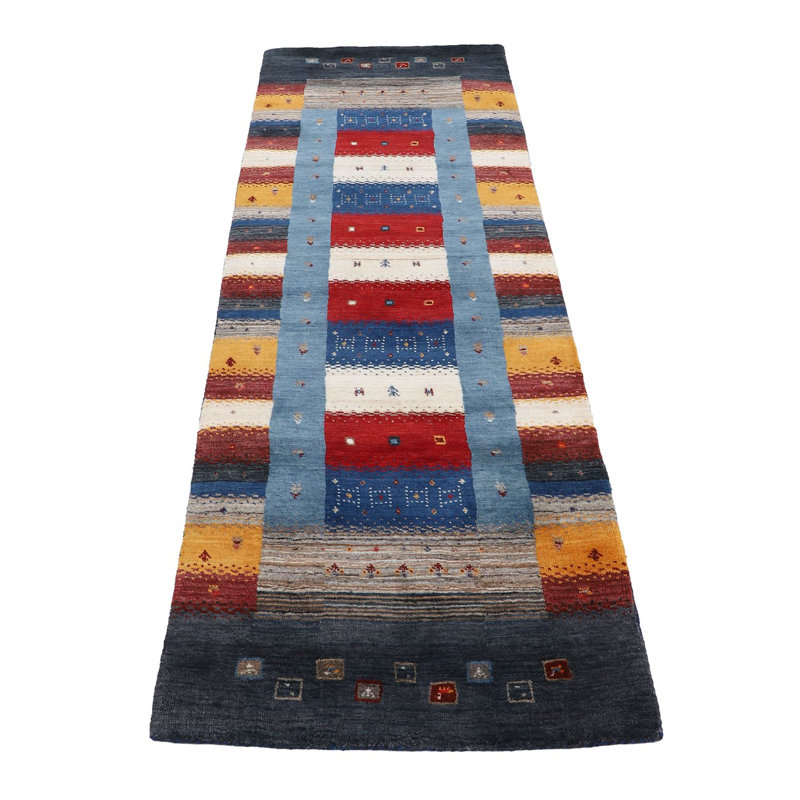 Gabbeh Don Handwoven Wool Multi Rug, Runner 80 x 300cm