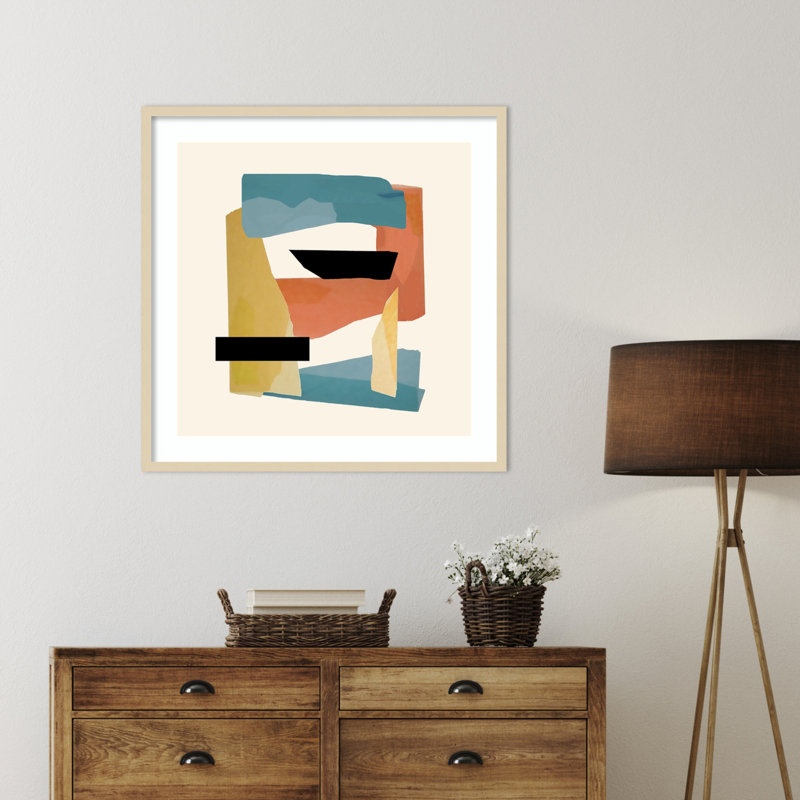 «Bright Terracotta I» par Danny Singh, impression sur bois encadrée, H 33 po x l 33 po