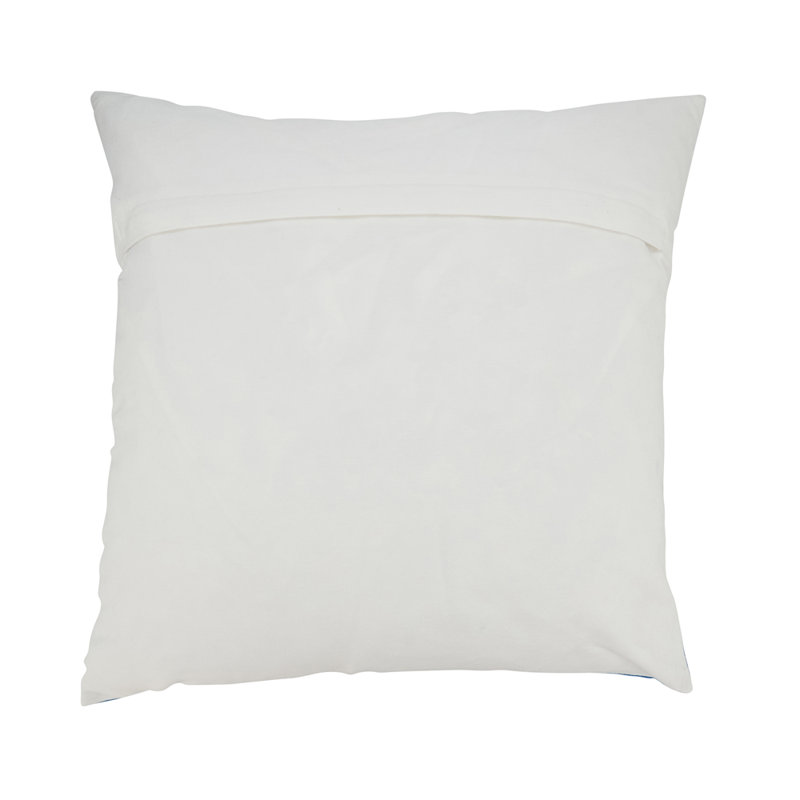 Housse pour coussin décoratif d'extérieur bleu de cobalt brodé tortue l 20 po x L 20 po