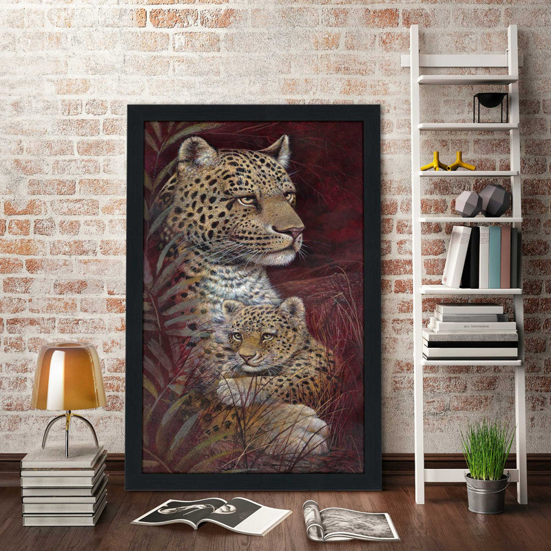 « maternel tendresse », reproduction de peinture à l’huile encadrée, H 27,5 po x l 21,5 po x P 0,75 po