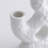 White Ceramic 3-Arm Candelabra, Sculptural Three-Arm Candle Holder for Taper Candles, Mantel, Console, or Dining Table