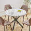 Adorna Round Solid Wood Top Metal Base Dining Table-107918697