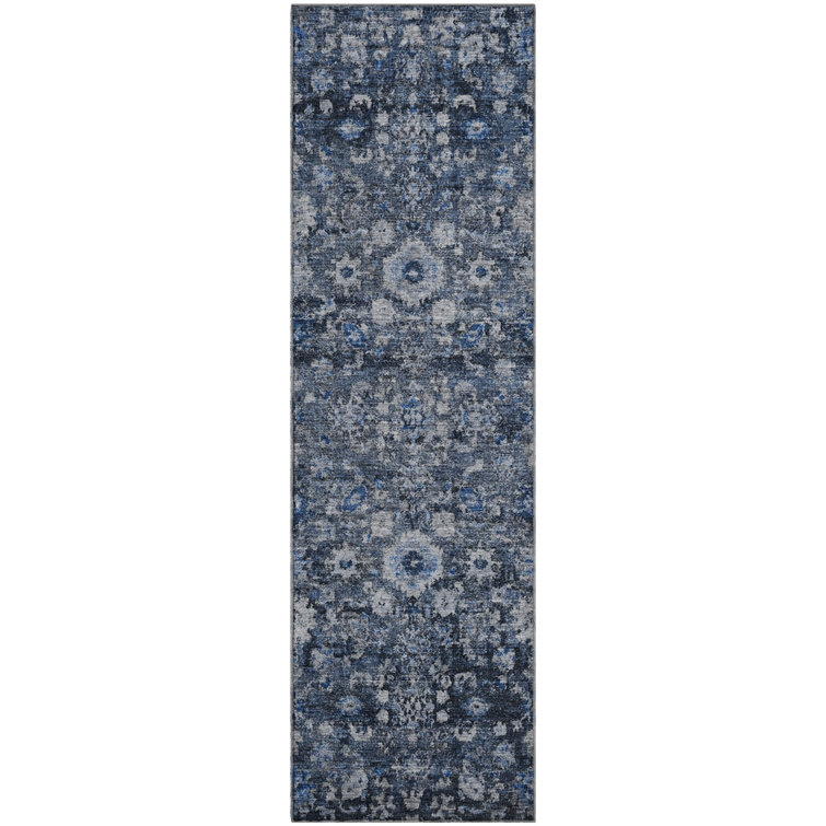 Premium Machine Washable Cerrito Blue Rug