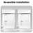 Semi- Bypass Shower Door, 6Mm Tempered Glass,  Adjustable Width, Clean Bathroom Double , Smooth Finish-124830248