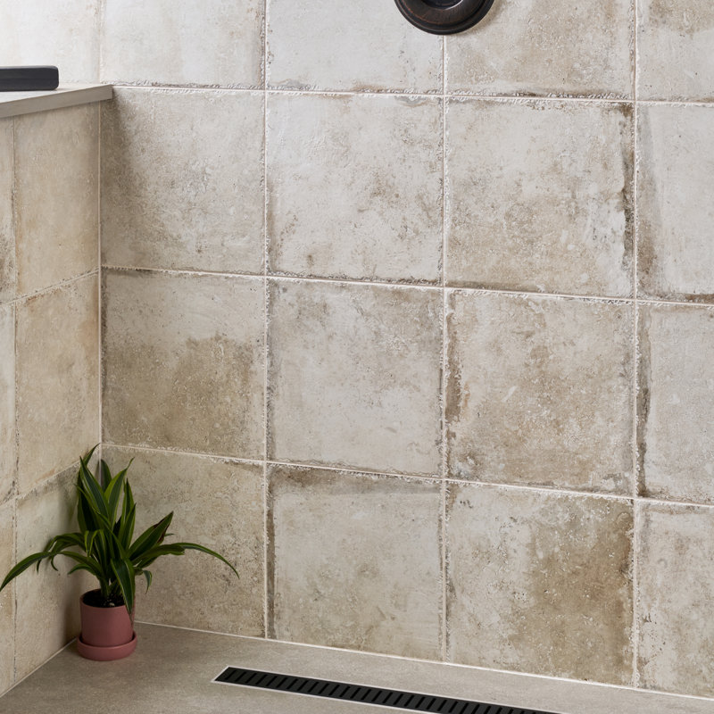 Alcazar 12" x 12" Porcelain Travertine Look Wall & Floor Tile, Olimpia