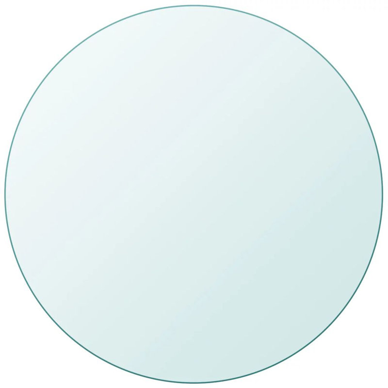 Table Top Glass Top Round Table Top Replacement for Coffee Side Tables, 0.3" H x 27.6" W x 27.6" D