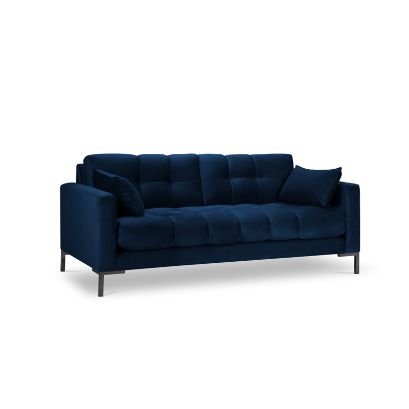Francisca 2 Seater Sofa, Blue, Black