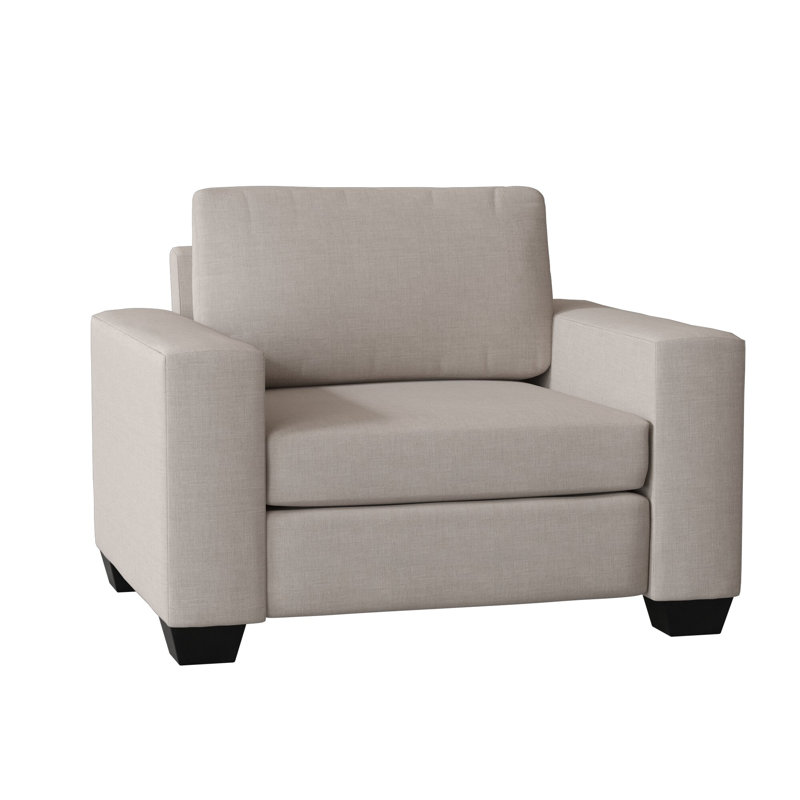 Anastase Upholstered Chair And A Half, Espresso, Jango Sandstone