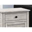 Table d'appoint en placage gris avec rangement, hauteur de 25,22 po, pour chambre à coucher et salon, conception transitionnelle de 25 po High - Spacieux rangement de lampe dans la pièce