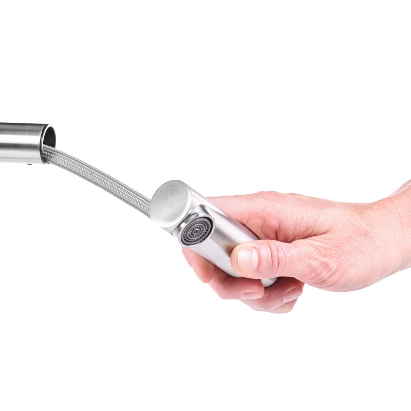 Kitchen Pull Out Tap LIAVIUCO Silver
