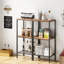 3 Tier Coffee Bar Station,Rolling Kitchen Microwave Cart, Microw...
