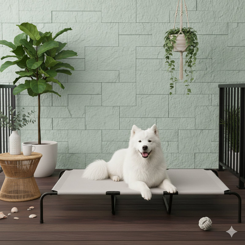 Lit pour animal de compagnie spacieux, lit surélevé pour chien